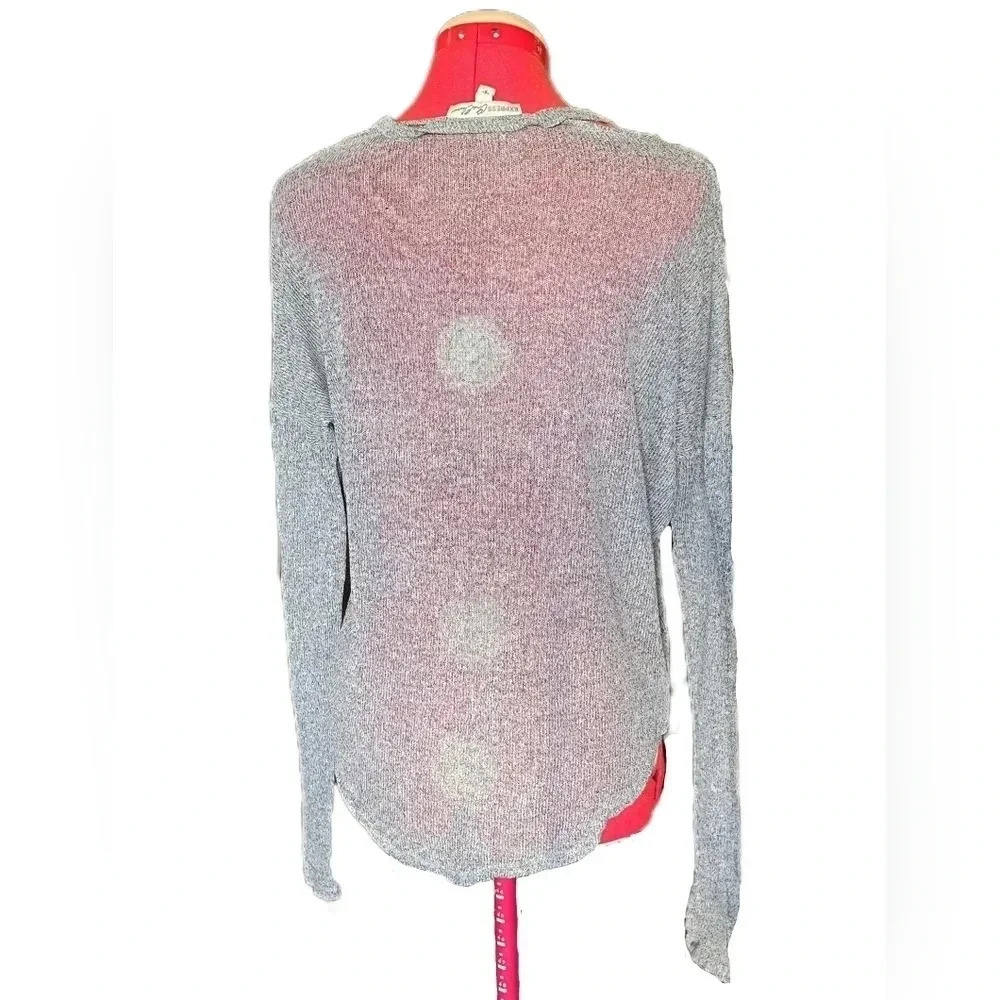 Express One Eleven, Size S, Light Grey Strappy Long Sleeve Top - Picture 5 of 12